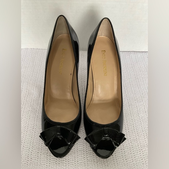 Enzo Angiolini Black Patent Leather Stiletto Heels - Picture 2 of 12